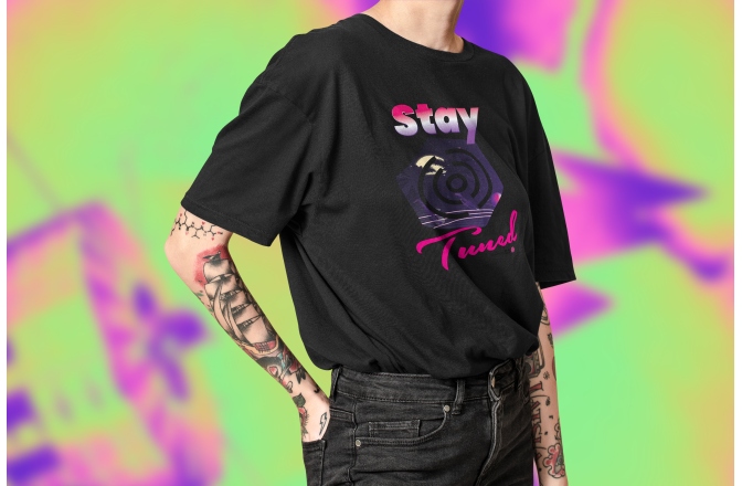 Tricou bumbac Soundcreation Stay Tuned - Soundcreation Style Negru 8N XL