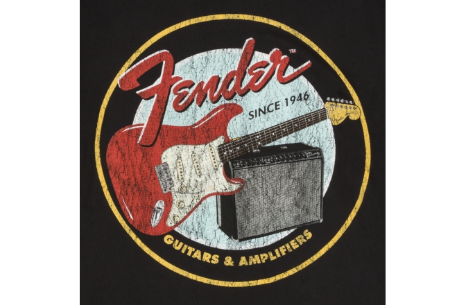Tricou Fender 1946 Guitars & Amplifiers T-Shirt Vintage Black L