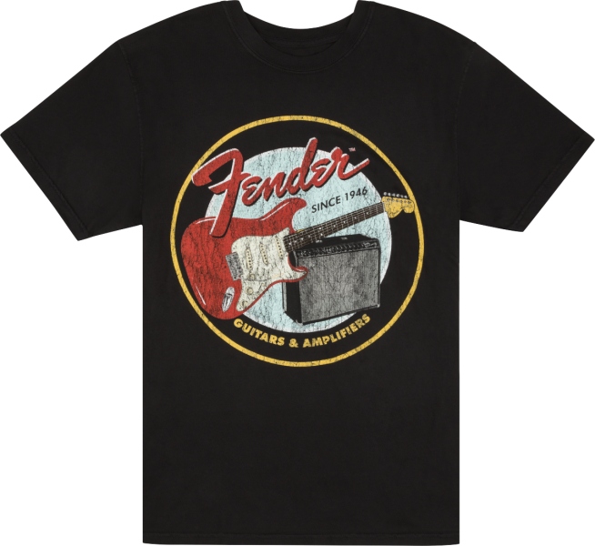 Fender 1946 Guitars & Amplifiers T-Shirt Vintage Black M