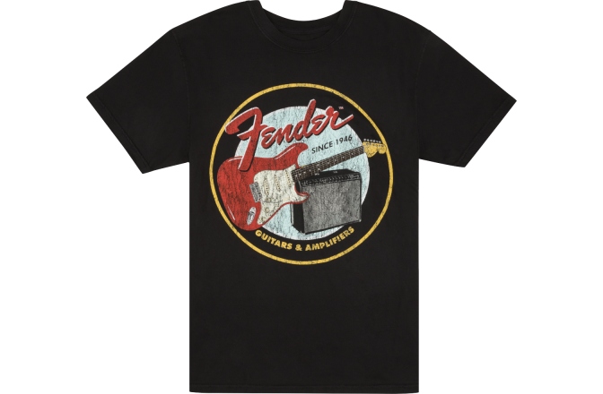 Tricou Fender 1946 Guitars & Amplifiers T-Shirt Vintage Black XXL