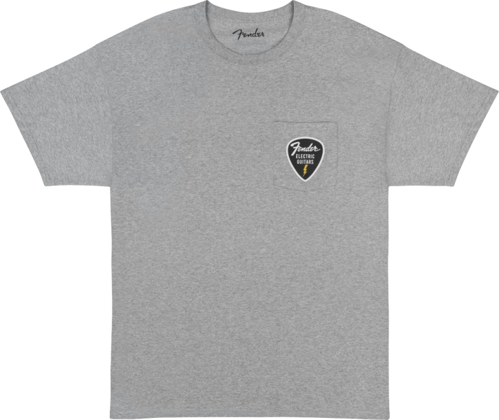 Fender Pick Patch Pocket Tee Athletic Gray M