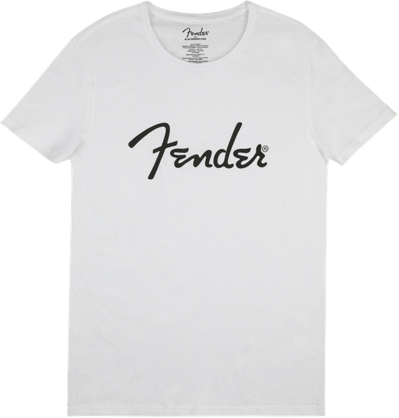 Fender Spaghetti Logo Men's Tee White Large