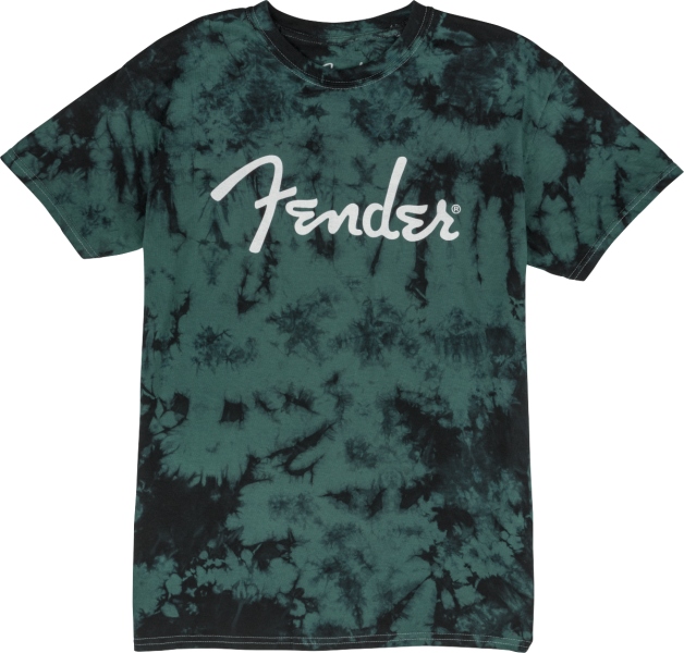 Fender Spaghetti Logo Tie-Dye T-Shirt Blue XXL