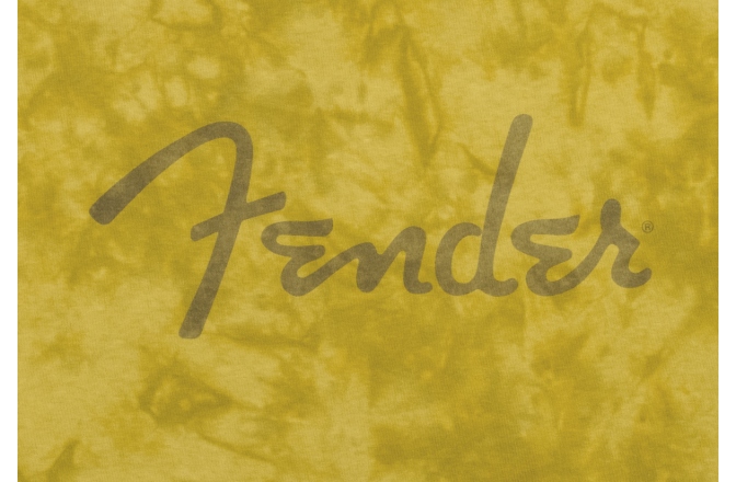 Tricou Fender Spaghetti Logo Tie-Dye T-Shirt Mustard XL