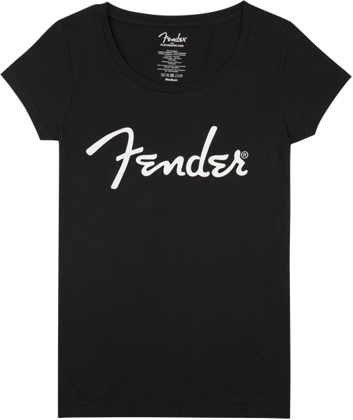 Fender Spaghetti Logo Women's Tee Black Large