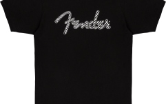 Tricou Fender Spaghetti Wavy Checker Logo Tee Black XXL