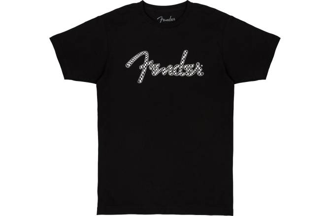 Tricou Fender Spaghetti Wavy Checker Logo Tee Black XXL