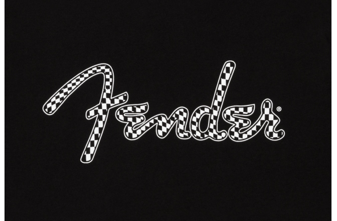 Tricou Fender Spaghetti Wavy Checker Logo Tee Black XXL