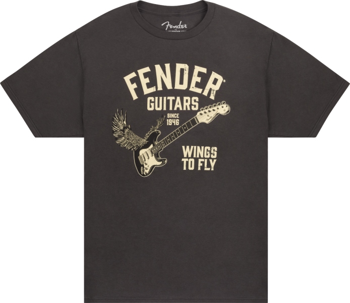 Fender Wings To Fly T-Shirt Vintage Black L