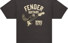 Tricou Fender Wings To Fly T-Shirt Vintage Black S