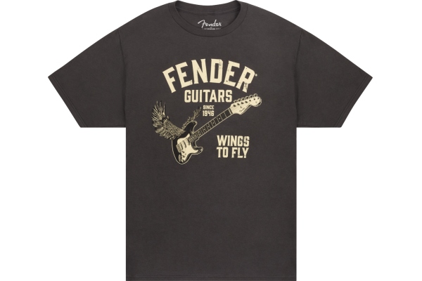 Fender Wings To Fly T-Shirt Vintage Black S Fender Wings To Fly T-Shirt Vintage Black S