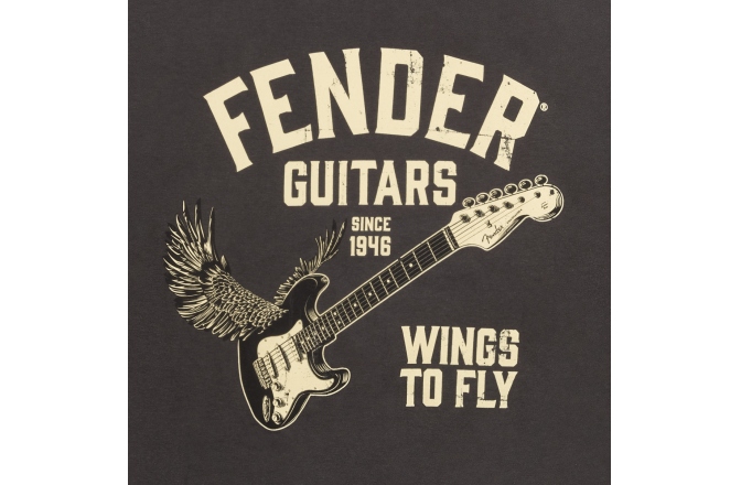 Tricou Fender Wings To Fly T-Shirt Vintage Black S