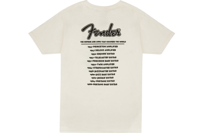 Tricou Fender World Tour Vintage White L