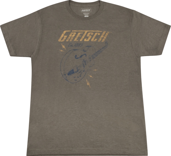 Gretsch Guitars Lightning Bolt T-Shirt Military Heather Green S
