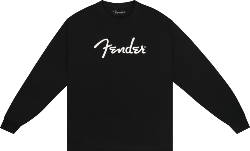 Fender Spaghetti Logo Long-Sleeve T-shirt, Black, XXL