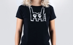 Tricou Meinl Black T-Shirt With Imprinted White Metal-Fork Logo On Chest - Girlie S