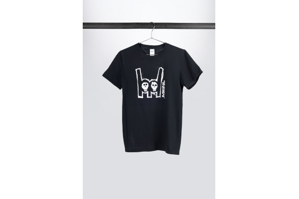 Black T-Shirt With Imprinted White Metal-Fork Logo On Chest S Black T-Shirt With Imprinted White Metal-Fork Logo On Chest S