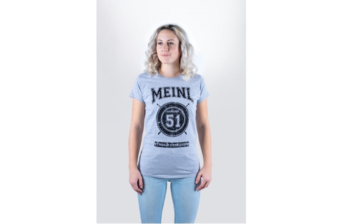 Tricou Meinl Gray Meinl Girlie T-shirt with imprinted black college logo on chest XL