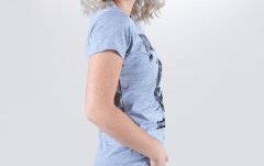 Tricou Meinl Gray Meinl Girlie T-shirt with imprinted black college logo on chest XL