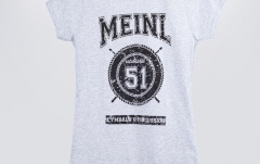 Tricou Meinl Gray Meinl Girlie T-shirt with imprinted black college logo on chest XL