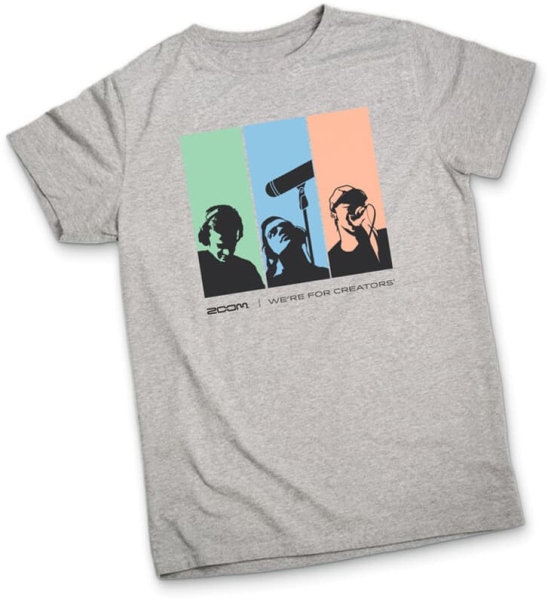 Zoom T-Shirt Creators Panel Grey Size M