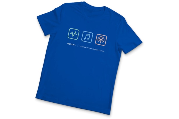 Zoom T-Shirt Icon Blue Size S