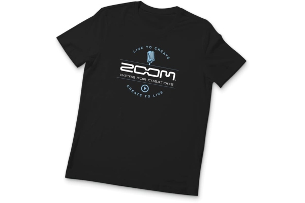 Zoom T-Shirt Live to Create Black Size XL