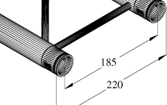 Truss Alutruss DECOLOCK DQ2-S1500 2-way Cross Beam bk