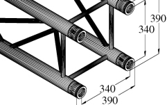 Truss Alutruss QUADLOCK TQ390-1000 4-Way Cross Beam