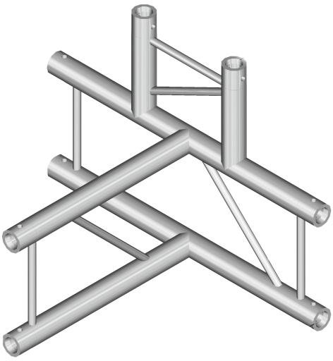 Alutruss BILOCK E-GL22 T42-V 4-Way Corner 90°