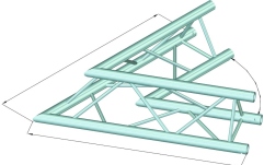 Truss deco Alutruss DECOLOCK DQ3-SPAC20 2-Way Corner 60° bk