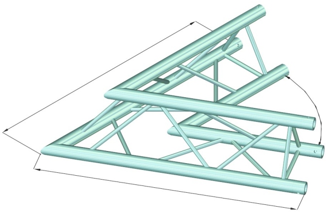 Truss deco Alutruss DECOLOCK DQ3-SPAC20 2-Way Corner 60° bk
