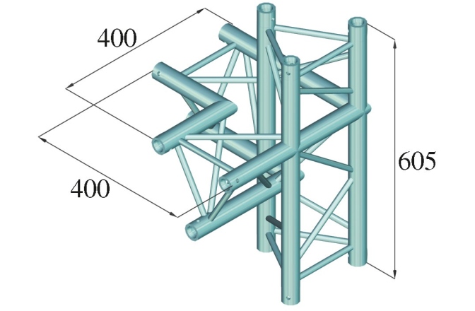 Truss deco Alutruss DECOLOCK DQ3-SPAC45 4-Way Corner right bk