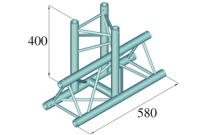 Truss deco Alutruss DECOLOCK DQ3-SPAT35 3-Way T-Piece 90° bk
