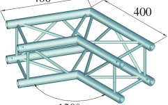 Truss deco Alutruss DECOLOCK DQ4-PAC22 2-Way Corner 120°bk