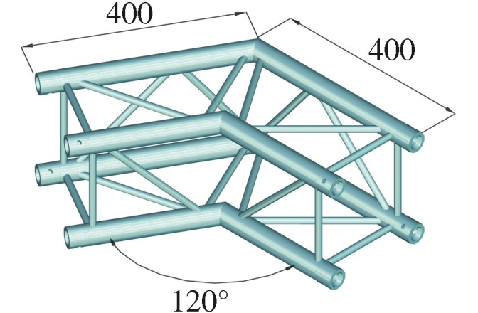 Truss deco Alutruss DECOLOCK DQ4-PAC22 2-Way Corner 120°bk