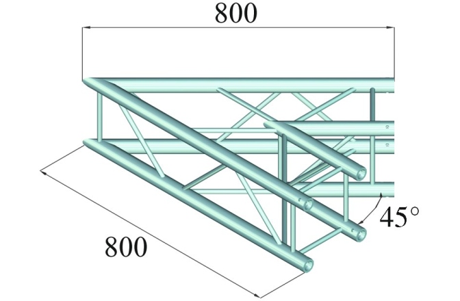 Truss deco Alutruss DECOLOCK DQ4-SPAC19 2-Way Corner 45° bk