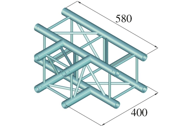 Truss deco Alutruss DECOLOCK DQ4-SPAT35 3-Way T-Piece 90° bk