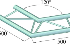 Truss in 2 puncte Alutruss BILOCK BQ2-PAC22H 2-way Corner 120°