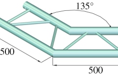 Truss in 2 puncte Alutruss BILOCK BQ2-PAC23H 2-way Corner 135°