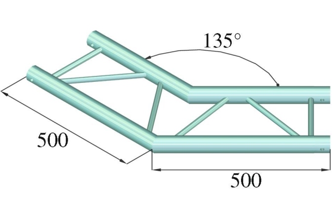 Truss in 2 puncte Alutruss BILOCK BQ2-PAC23H 2-way Corner 135°