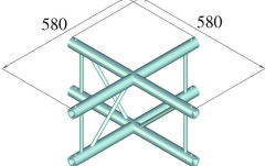 truss în 2 puncte Alutruss DECOLOCK DQ2-PAC41V 4-way Cross Piece