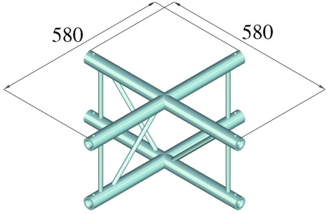 truss în 2 puncte Alutruss DECOLOCK DQ2-PAC41V 4-way Cross Piece