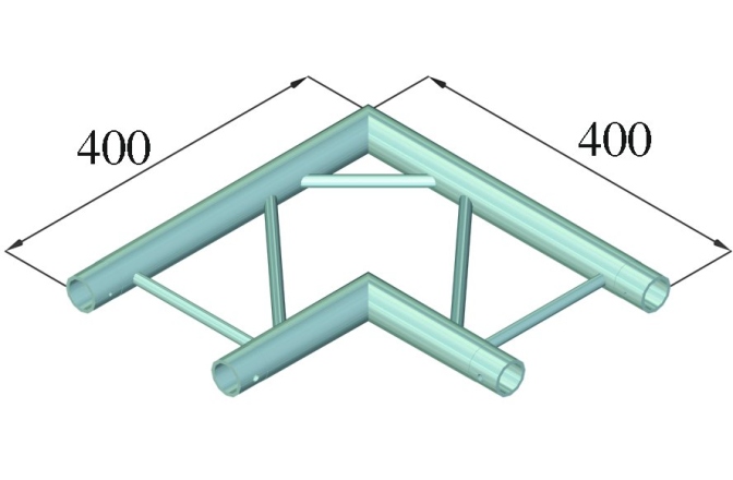 truss în 2 puncte Alutruss DECOLOCK DQ2-SPAC21H 2-way Corner 90° bk