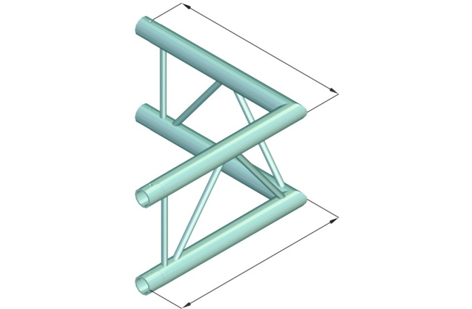 Truss în 2 puncte Alutruss DECOLOCK DQ2-SPAC21V 2-way Corner 90° bk