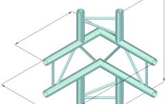 Truss în 2 puncte Alutruss DECOLOCK DQ2-SPAC44V 4-way Corner bk