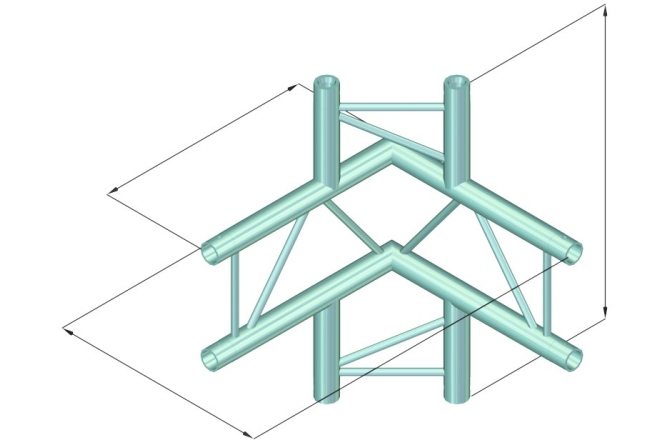 Truss în 2 puncte Alutruss DECOLOCK DQ2-SPAC44V 4-way Corner bk