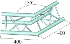 Truss în 3 puncte Alutruss DECOLOCK DQ3-PAC23 2-Way Corner 135°