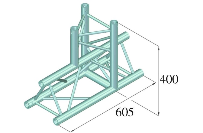 Truss în 3 puncte Alutruss DECOLOCK DQ3-PAT37 3-Way T-Piece 90°