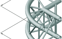 Truss în 4 puncte Alutruss QUADLOCK S6082C-21R 2-Way Corner 90°